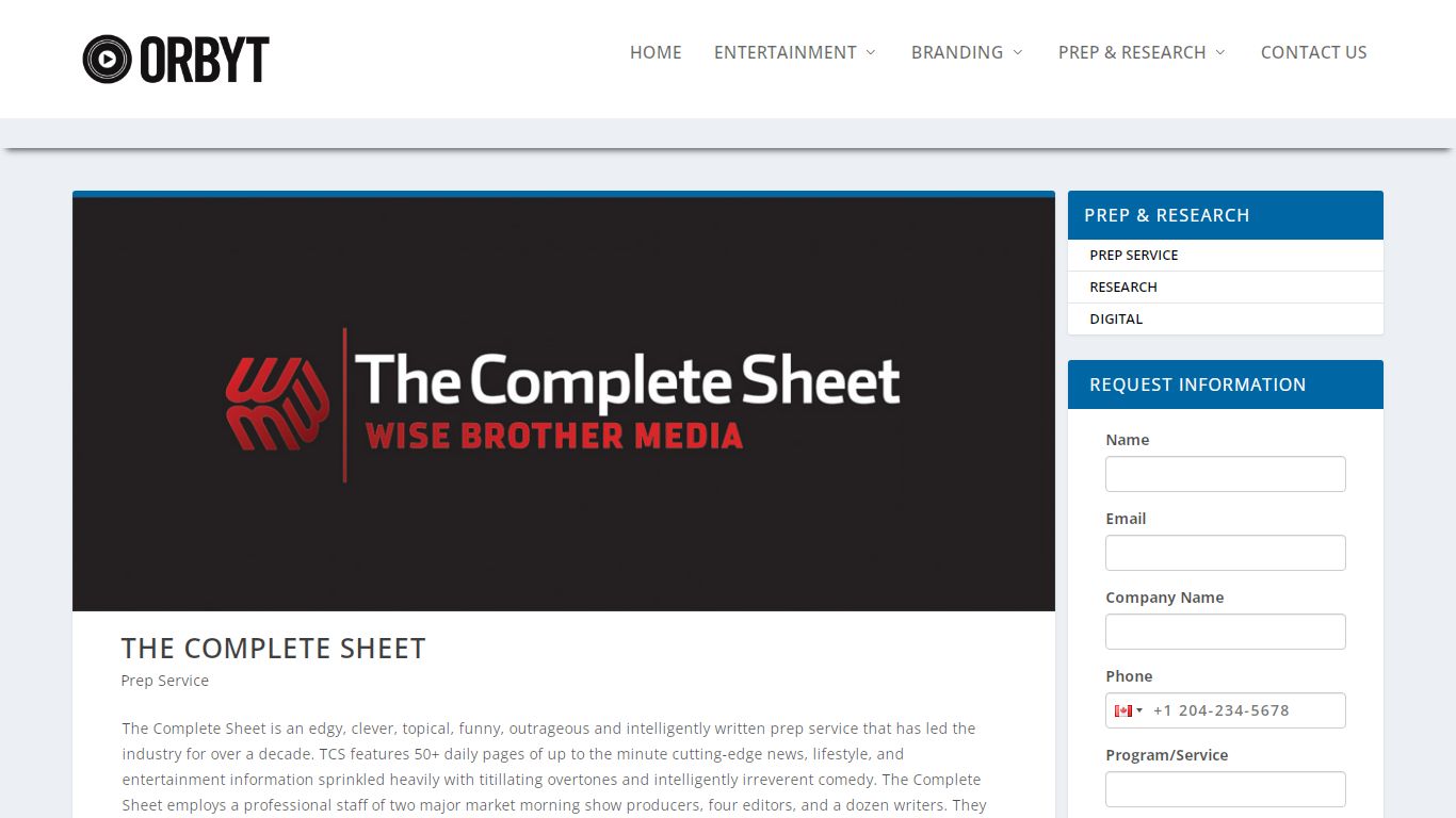 The Complete Sheet | Orbyt Media